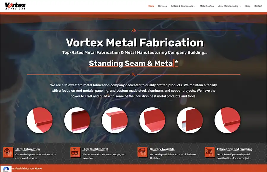 vortex metal fabrication website